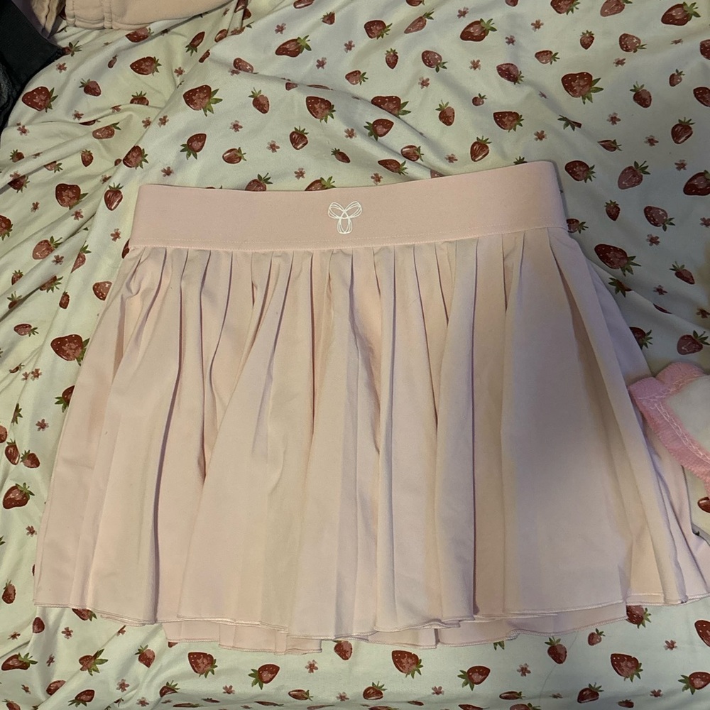 TNA Cream Skater Mini Skirt Pleated Casual